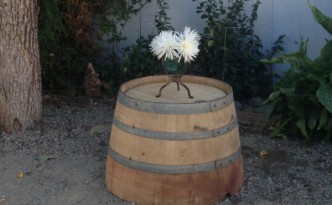 Repurposing a wine barrel is easy!